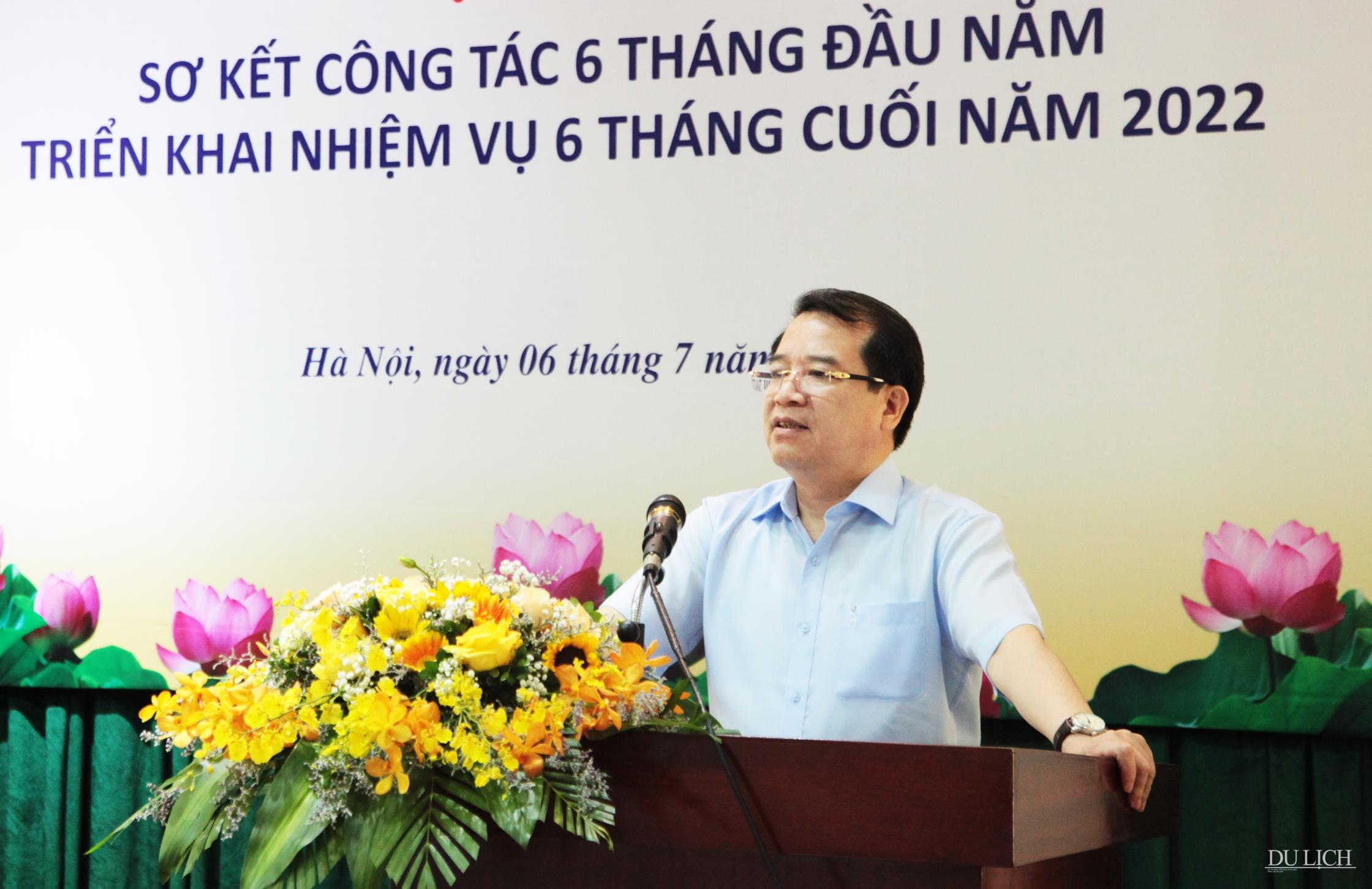 Phó Tổng cục trưởng Hà Văn Siêu báo cáo tại Hội nghị